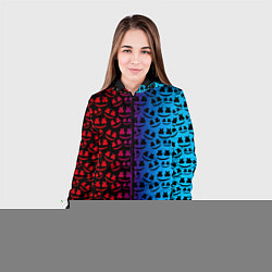 Куртка с капюшоном женская Marshmello gradient, цвет: 3D-черный — фото 2