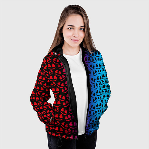 Женская куртка Marshmello gradient / 3D-Черный – фото 3