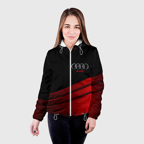 Женская куртка AUDI carbon metal / 3D-Белый – фото 4