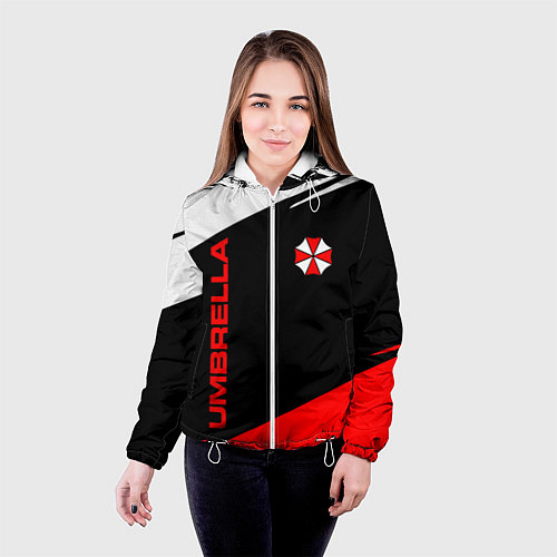 Женская куртка Umbrella corporation - resident evil / 3D-Белый – фото 4