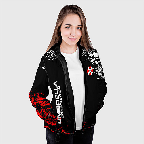 Женская куртка Resident evil - вирус / 3D-Черный – фото 3