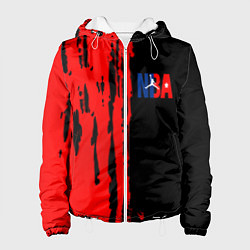 Куртка с капюшоном женская NBA краски, цвет: 3D-белый