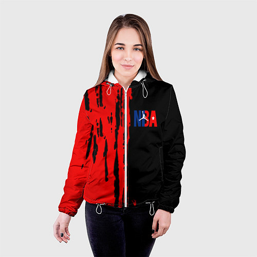 Женская куртка NBA краски / 3D-Белый – фото 4