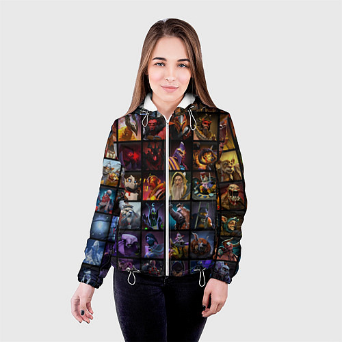 Женская куртка Dota 2 - все персонажи / 3D-Белый – фото 4