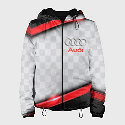 Куртка с капюшоном женская AUDI auto texture, цвет: 3D-черный