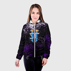 Куртка с капюшоном женская Starcraft брызги красок, цвет: 3D-белый — фото 2