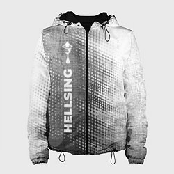 Куртка с капюшоном женская Hellsing - grey gradient по-вертикали, цвет: 3D-черный