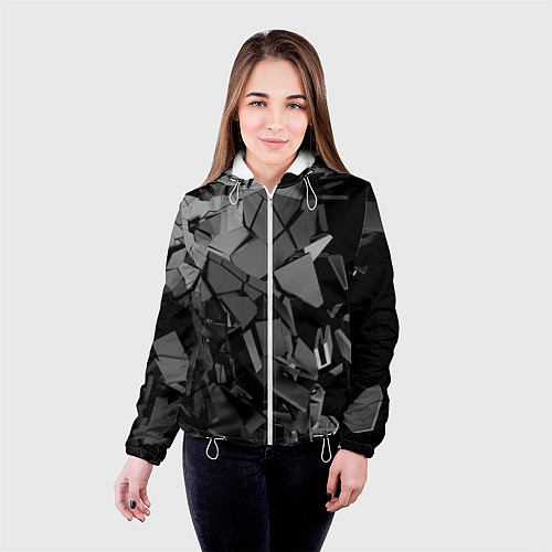 Женская куртка Битое стекло / 3D-Белый – фото 4