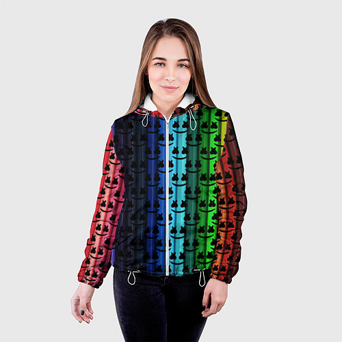 Женская куртка Marshmello gradient / 3D-Белый – фото 4