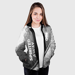 Куртка с капюшоном женская Spirited Away - grey gradient вертикально, цвет: 3D-черный — фото 2
