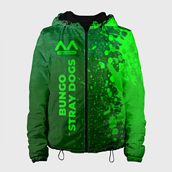 Женская куртка Bungo Stray Dogs - green gradient по-вертикали