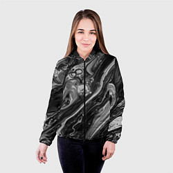 Куртка с капюшоном женская Чернила, цвет: 3D-черный — фото 2