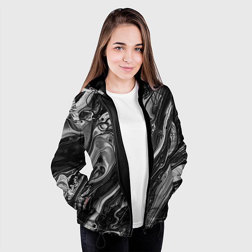 Женская куртка Чернила / 3D-Черный – фото 3