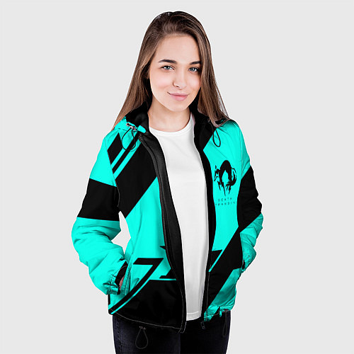 Женская куртка Deathstranding geometry / 3D-Черный – фото 3