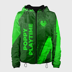 Женская куртка Poppy Playtime - green gradient вертикально