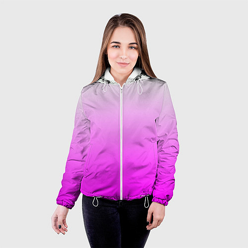 Женская куртка Gradient color pink / 3D-Белый – фото 4