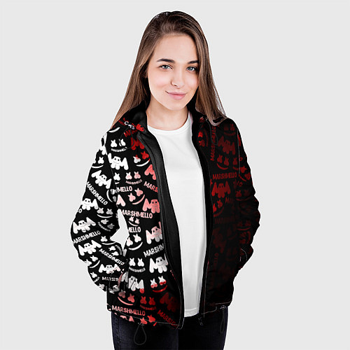 Женская куртка Marshmello краски / 3D-Черный – фото 3