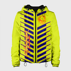 Куртка с капюшоном женская Cyberpunk 2077 полсы геометрия, цвет: 3D-черный