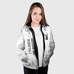 Куртка с капюшоном женская Children of Bodom - white gradient вертикально, цвет: 3D-черный — фото 2