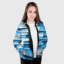 Куртка с капюшоном женская Geometry line, цвет: 3D-черный — фото 2