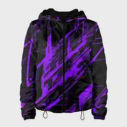Женская куртка Purple stripes on a black background