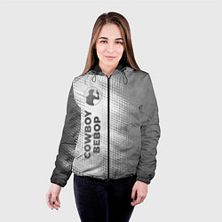 Куртка с капюшоном женская Cowboy Bebop - white gradient по-вертикали, цвет: 3D-черный — фото 2