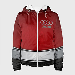Куртка с капюшоном женская Audi metal car steel, цвет: 3D-белый
