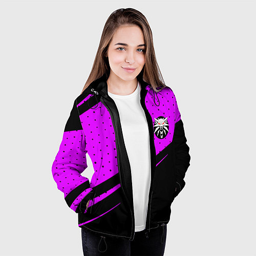 Женская куртка The Witcher geometry / 3D-Черный – фото 3