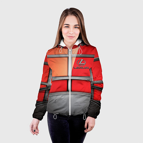 Женская куртка Lexus carbon car / 3D-Белый – фото 4
