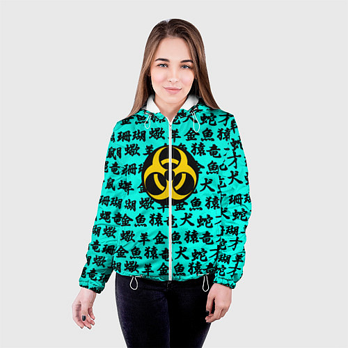 Женская куртка Resident Evil japan pattern / 3D-Белый – фото 4