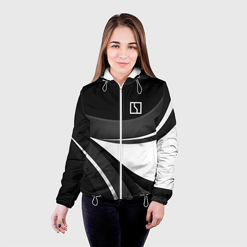 Женская куртка Zeekr - черно-белый / 3D-Белый – фото 4