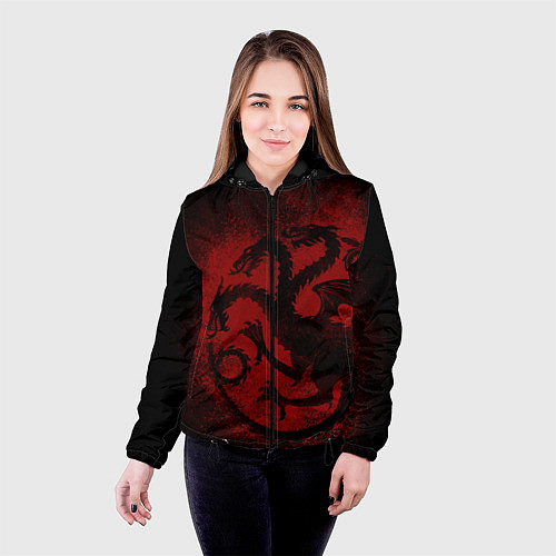 Женская куртка Targaryen house Game of Thrones / 3D-Черный – фото 4