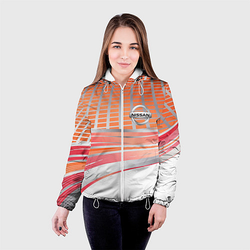 Женская куртка Nissan auto car / 3D-Белый – фото 4