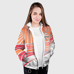 Куртка с капюшоном женская Nissan auto car, цвет: 3D-белый — фото 2
