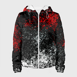 Куртка с капюшоном женская Краски брызги, цвет: 3D-белый