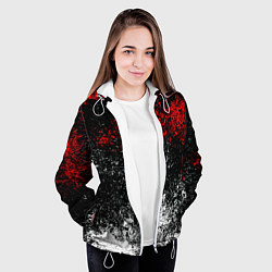 Куртка с капюшоном женская Краски брызги, цвет: 3D-белый — фото 2