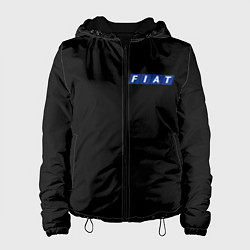 Куртка с капюшоном женская FIAT logo auto, цвет: 3D-черный