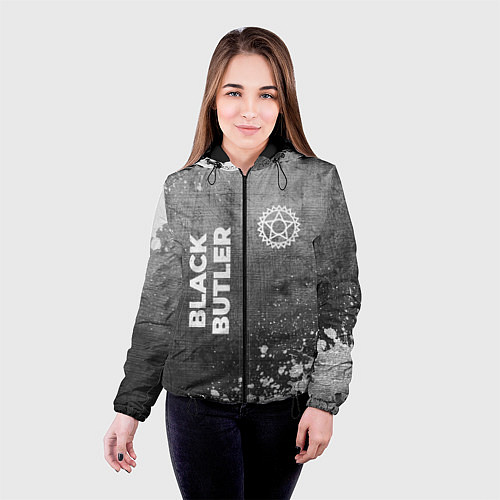 Женская куртка Black Butler - grey gradient вертикально / 3D-Черный – фото 4