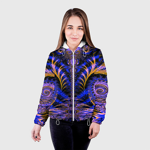 Женская куртка Оптический визуальный стиль / 3D-Белый – фото 4