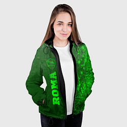 Куртка с капюшоном женская Roma - green gradient по-вертикали, цвет: 3D-черный — фото 2