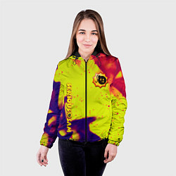 Куртка с капюшоном женская Serious Sam flame yellow, цвет: 3D-черный — фото 2