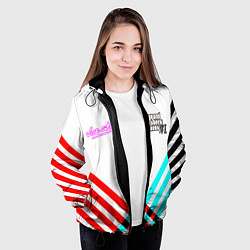 Куртка с капюшоном женская GTA6 vice city line, цвет: 3D-черный — фото 2
