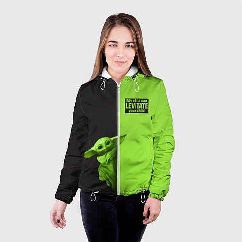 Женская куртка Child Grogu / 3D-Белый – фото 4
