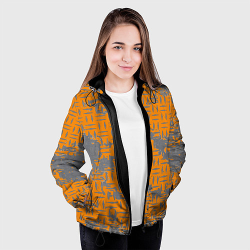 Женская куртка Заводской антураж / 3D-Черный – фото 3