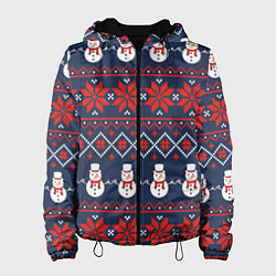 Куртка с капюшоном женская Christmas Background, цвет: 3D-черный