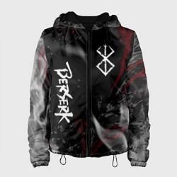 Куртка с капюшоном женская Берсерк - пламя, цвет: 3D-черный