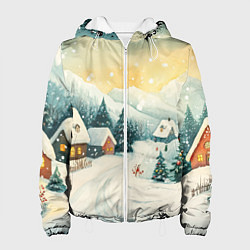 Женская куртка Праздничная деревушка