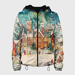 Женская куртка Новогодний снежный город