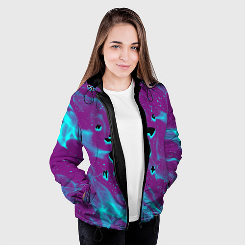 Женская куртка Doom neon flame / 3D-Черный – фото 3