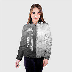 Куртка с капюшоном женская Asking Alexandria - grey gradient по-вертикали, цвет: 3D-черный — фото 2